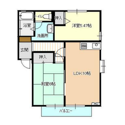 シャトレー根塚　B棟の物件間取画像